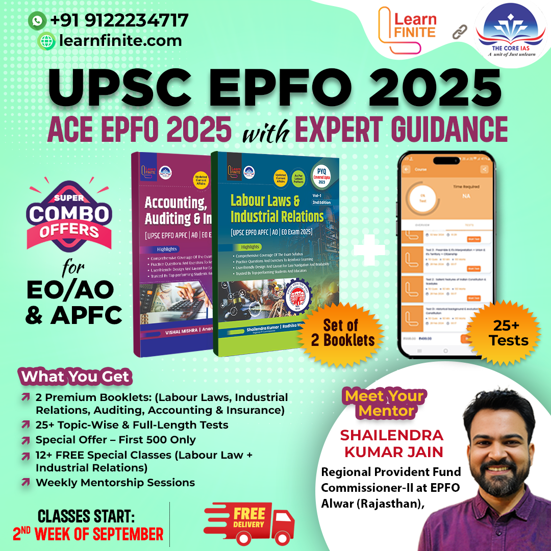 UPSC EPFO 2025 Combo: 2 Booklets + 25 Tests | Led by Shailendra Kumar Jain Regional PF Commissioner-II, EPFO